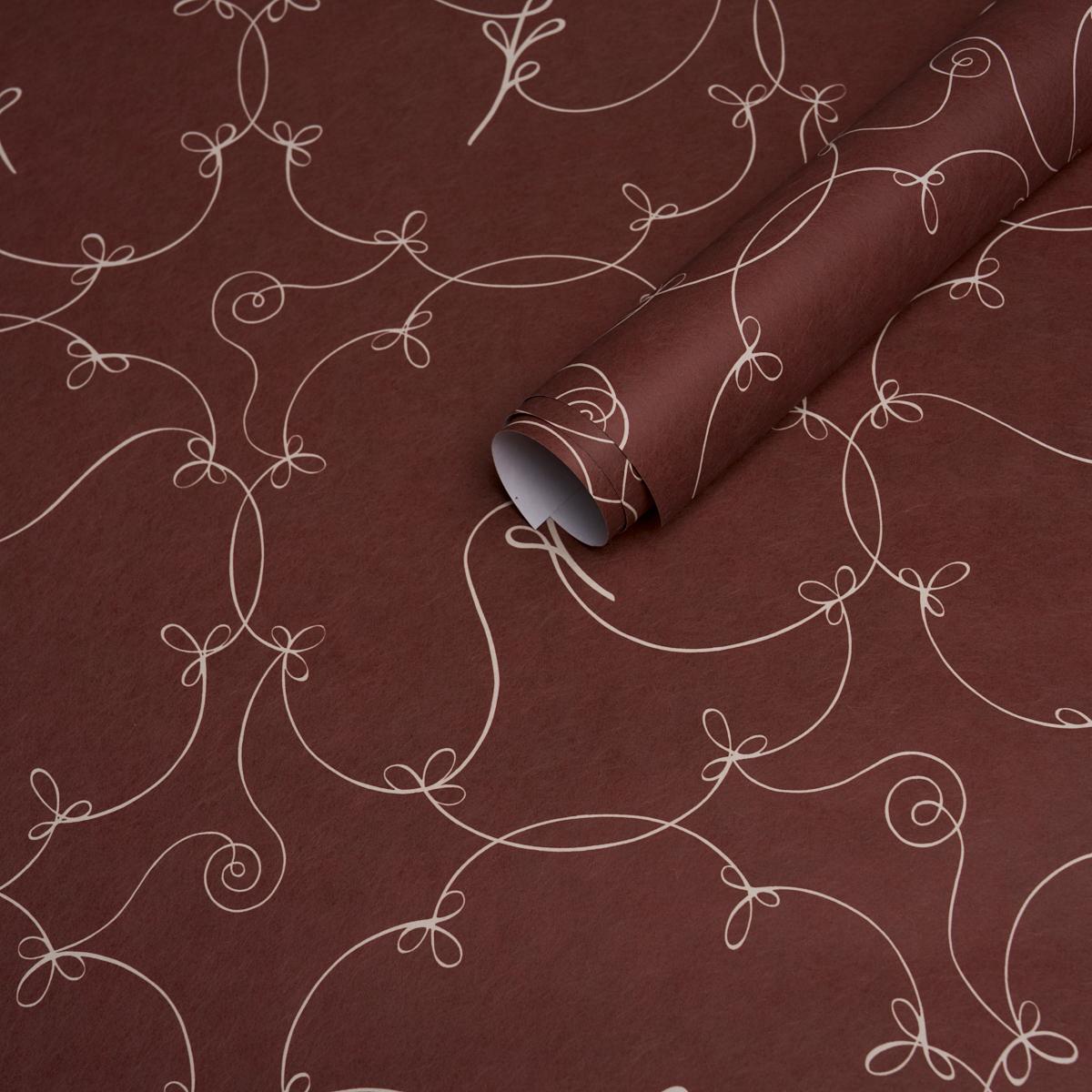 Schumacher Broderie Bordeaux Wallpaper Sample 5017850