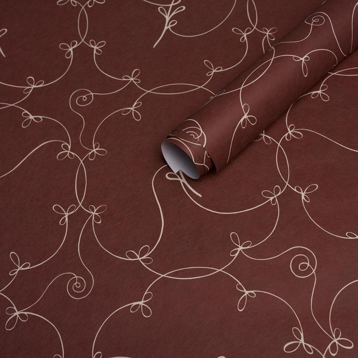 Schumacher Broderie Bordeaux Wallpaper Sample 5017850