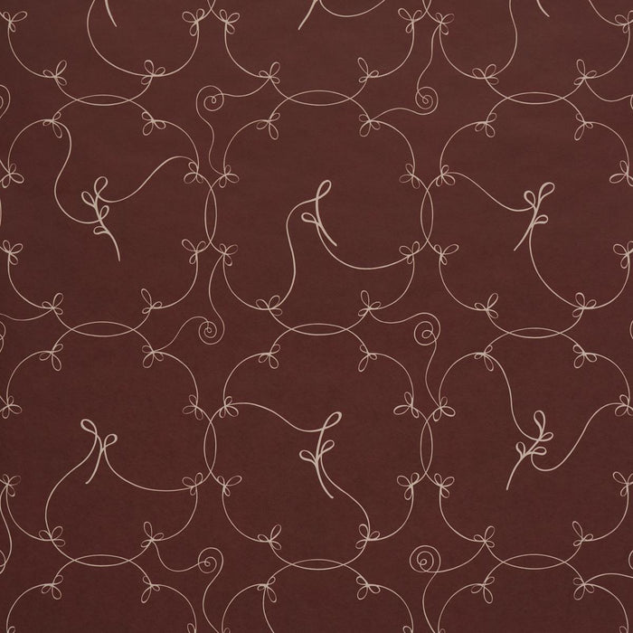Schumacher Broderie Bordeaux Wallpaper Sample 5017850