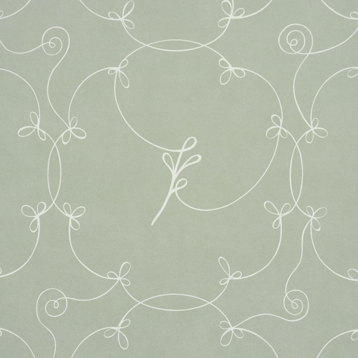 Schumacher Broderie Cool Green Wallpaper Sample 5017851
