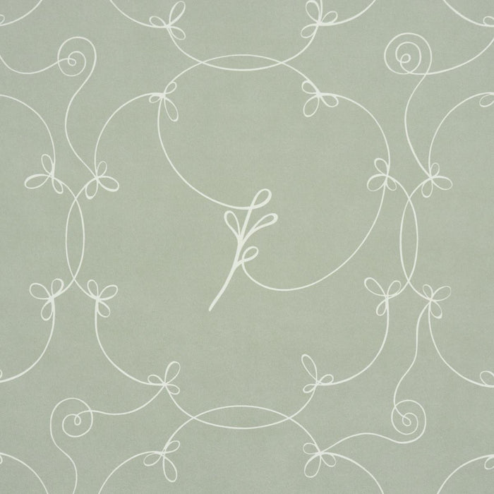 Schumacher Broderie Cool Green Wallpaper Sample 5017851