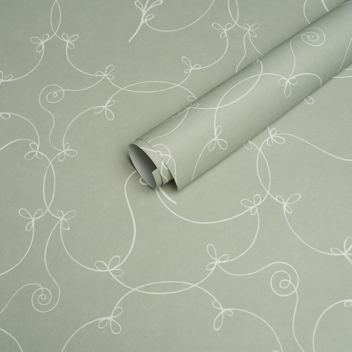 Schumacher Broderie Cool Green Wallpaper Sample 5017851