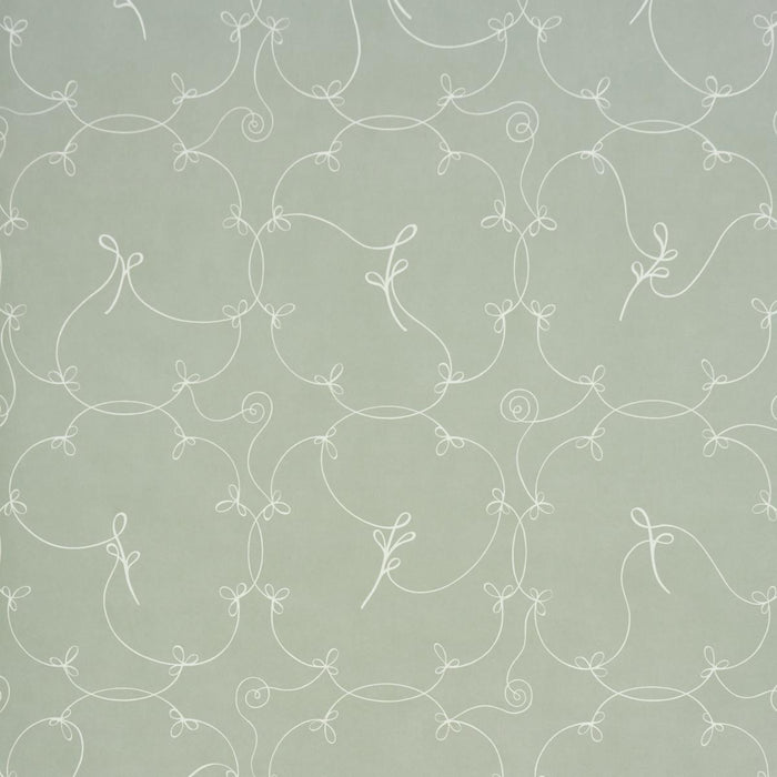 Schumacher Broderie Cool Green Wallpaper Sample 5017851