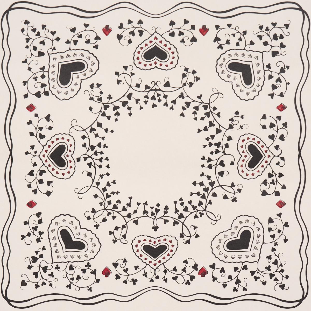 Schumacher Garden Of Hearts Black & Ivory Wallpaper 5017860