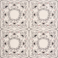 Schumacher Garden Of Hearts Black & Ivory Wallpaper 5017860