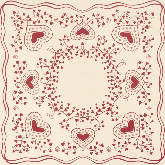 Schumacher Garden Of Hearts Red Wallpaper Sample 5017861