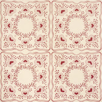 Schumacher Garden Of Hearts Red Wallpaper 5017861
