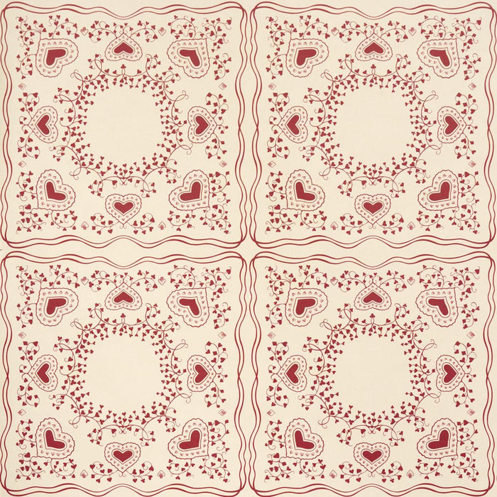 Schumacher Garden Of Hearts Red Wallpaper Sample 5017861