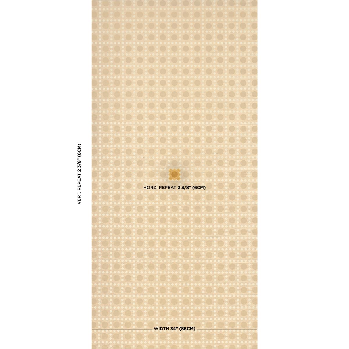 Schumacher Puntini Sisal Tanlines Wallpaper Sample 5017870