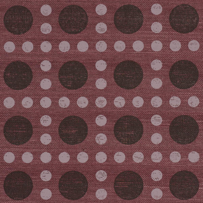 Schumacher Puntini Sisal Plum Wallpaper 5017872