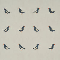 Schumacher Birds Print Black On Natural Wallpaper 5017890