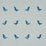 Schumacher Birds Print Navy On Sky Wallpaper 5017892