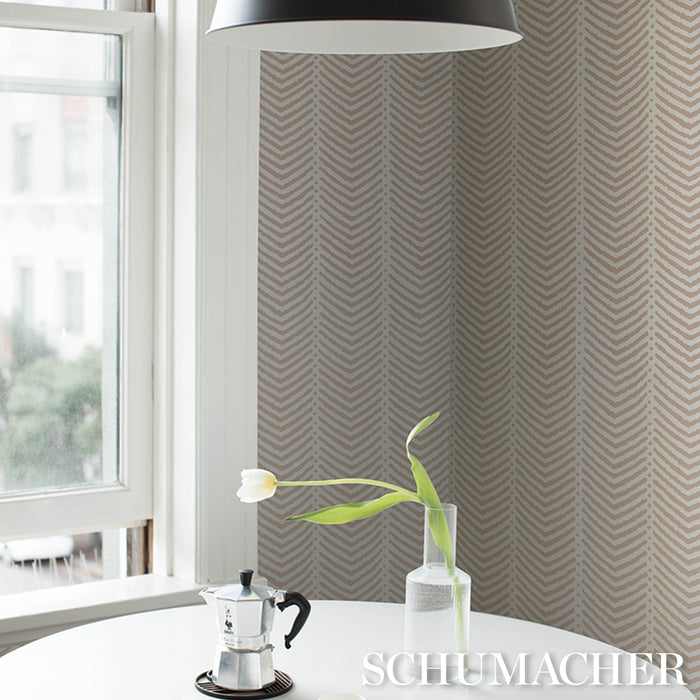 Schumacher La Jolla Neutral Wallpaper Sample 5017900
