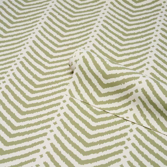Schumacher La Jolla Olive Wallpaper Sample 5017901