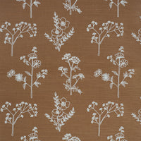 Schumacher Lisbeth Embroidered Sisal Brown Wallpaper 5017911