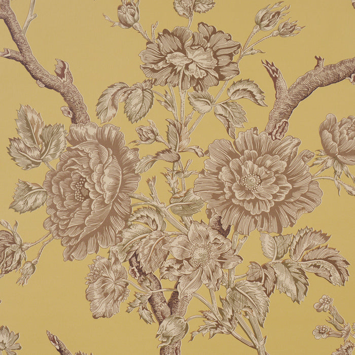 Schumacher Inverness Garden Buttercup Wallpaper Sample 5017971