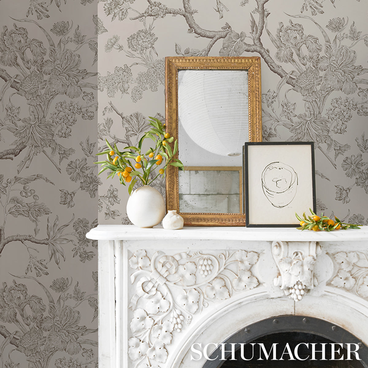 Schumacher Inverness Garden Ivory 5010373 Wallpaper | 40% Off (Samples)