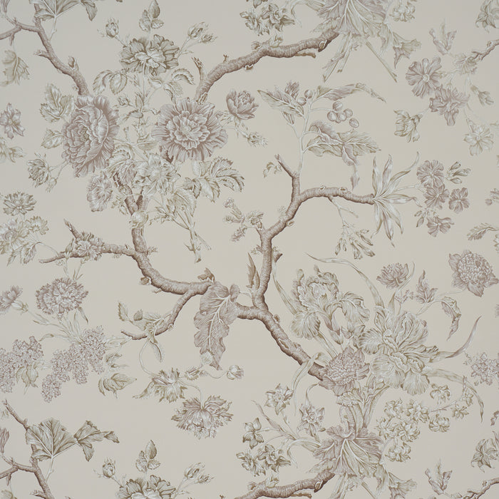Schumacher Inverness Garden Ivory Wallpaper Sample 5017972