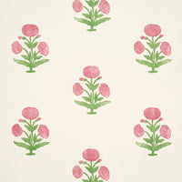 Schumacher Poppy Print Rose & Grass Wallpaper 5017980