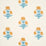 Schumacher Poppy Print Mustard & Sky Wallpaper Sample 5017981