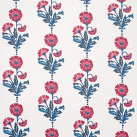 Schumacher Dianthus Print Indigo & Iron Wallpaper 5017990