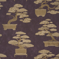 Schumacher Bonsai Tree Aubergine Wallpaper 5018001