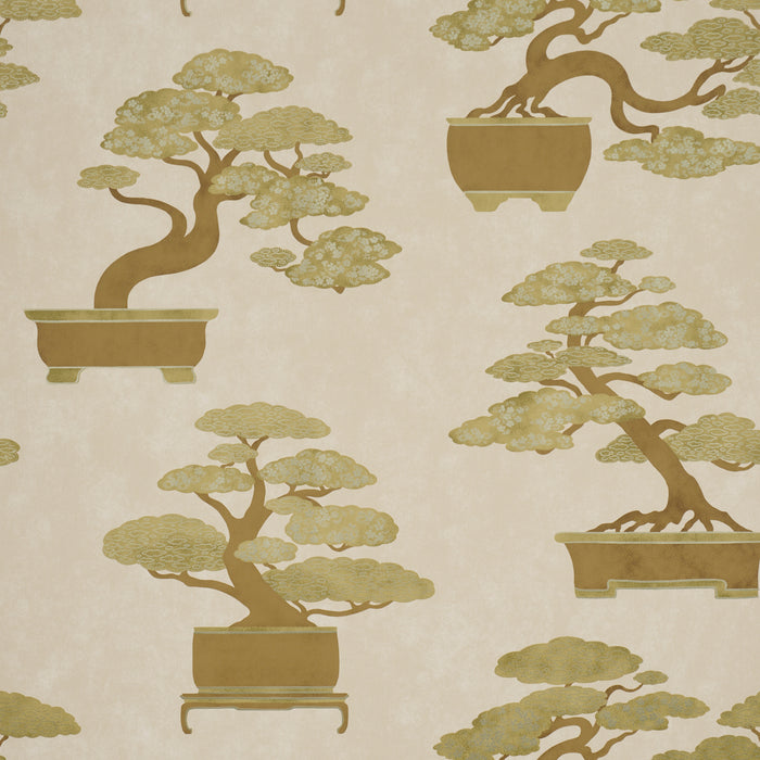 Schumacher Bonsai Tree Neutral Wallpaper Sample 5018002