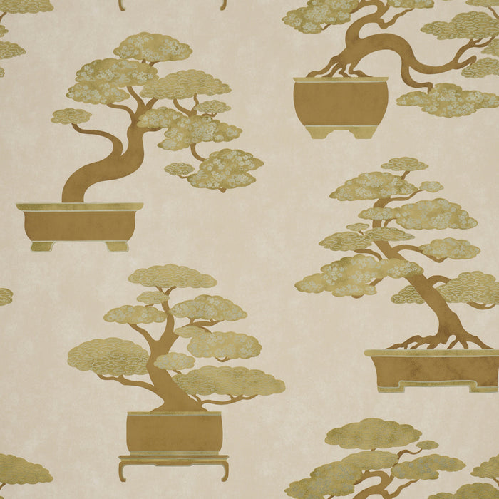 Schumacher Bonsai Tree Neutral Wallpaper Sample 5018002