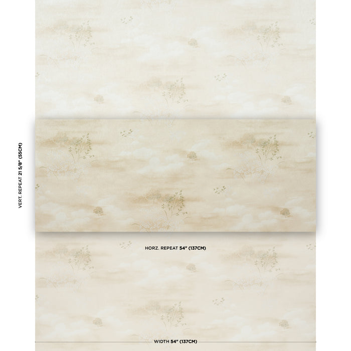 Schumacher Calm Skies Sage Wallpaper Sample 5018041