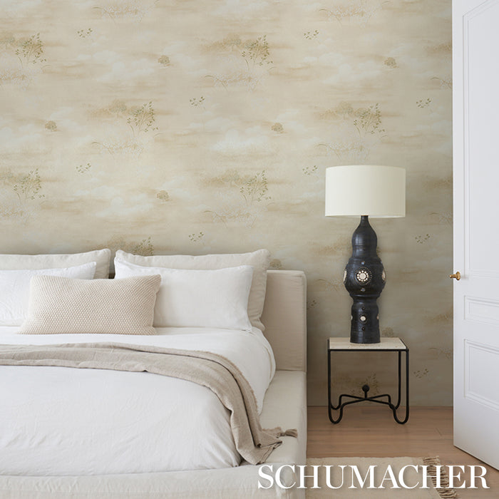 Schumacher Calm Skies Sage Wallpaper Sample 5018041