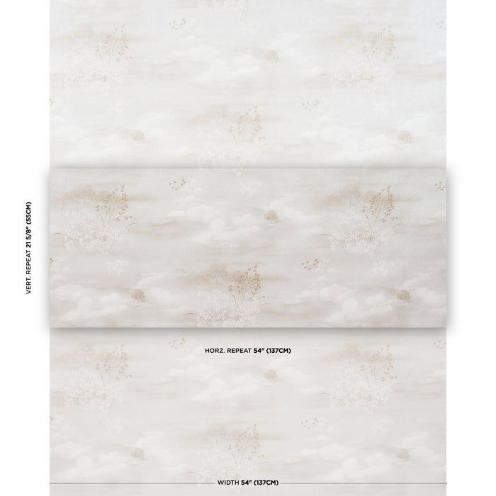 Schumacher Calm Skies Neutral Wallpaper Sample 5018042