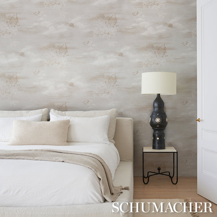 Schumacher Calm Skies Neutral Wallpaper Sample 5018042
