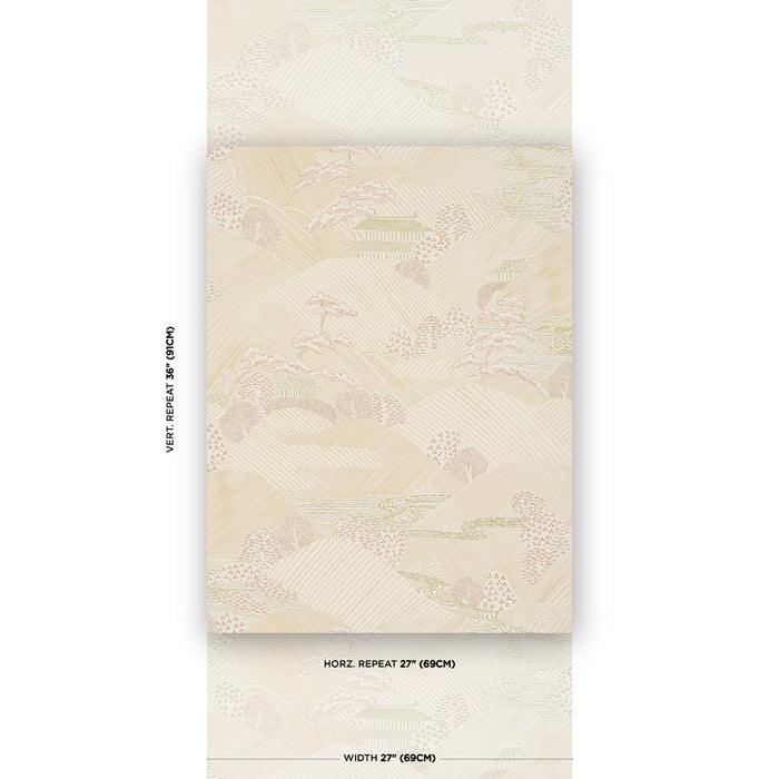 Schumacher Nikko Neutral Wallpaper Sample 5018052