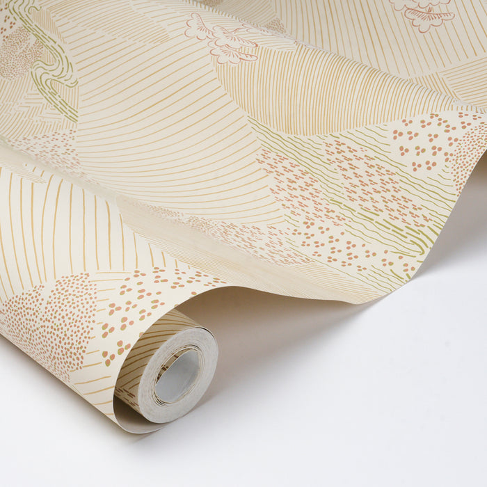 Schumacher Nikko Neutral Wallpaper Sample 5018052