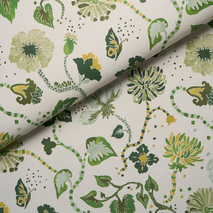 Schumacher Gloriette Green Wallpaper 5018061