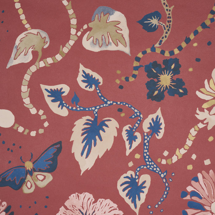 Schumacher Gloriette Red Wallpaper Sample 5018062