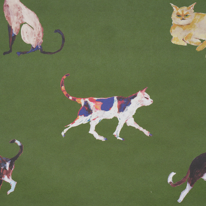 Schumacher Cats Green Wallpaper 5018070