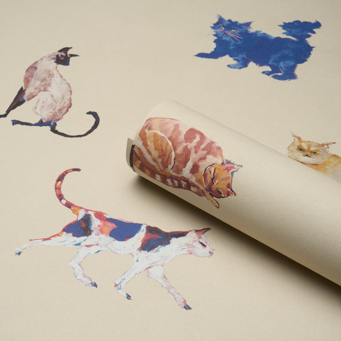 Schumacher Cats Cream Wallpaper 5018071