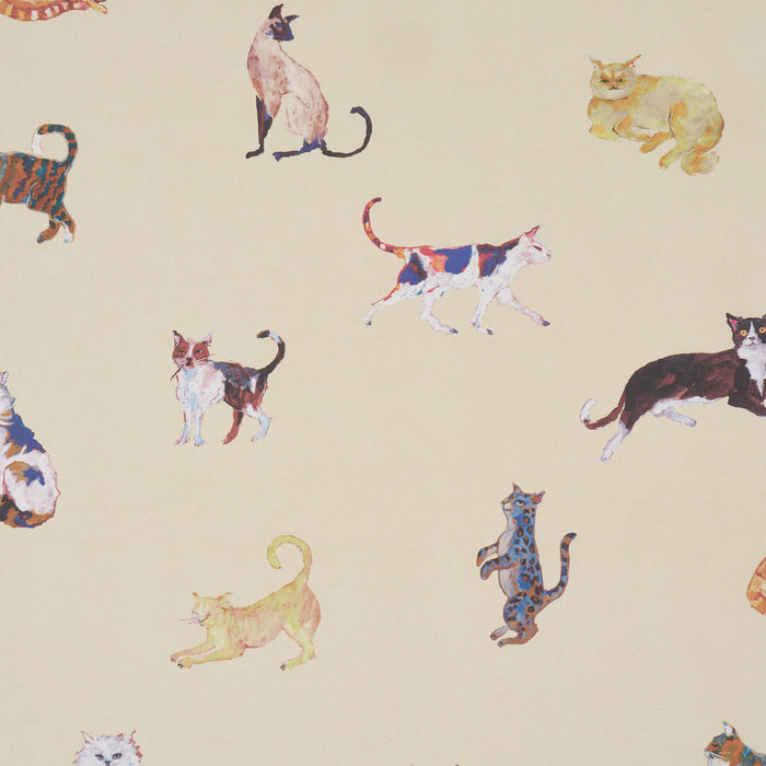 Schumacher Cats Cream Wallpaper Sample 5018071