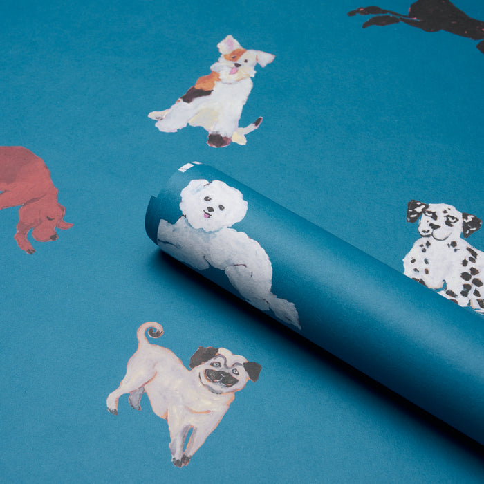 Schumacher Dogs Cerulean Wallpaper 5018081