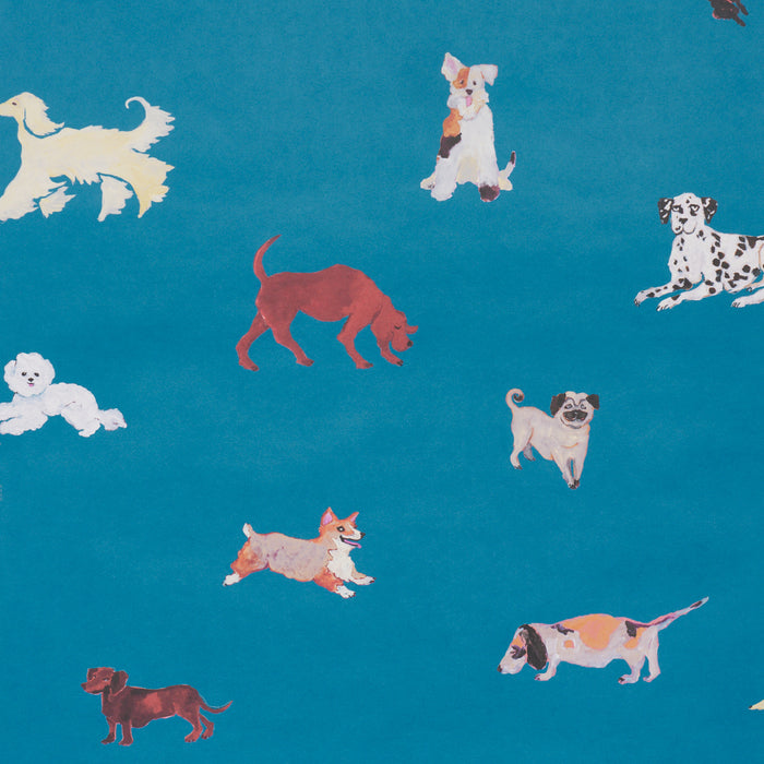 Schumacher Dogs Cerulean Wallpaper 5018081