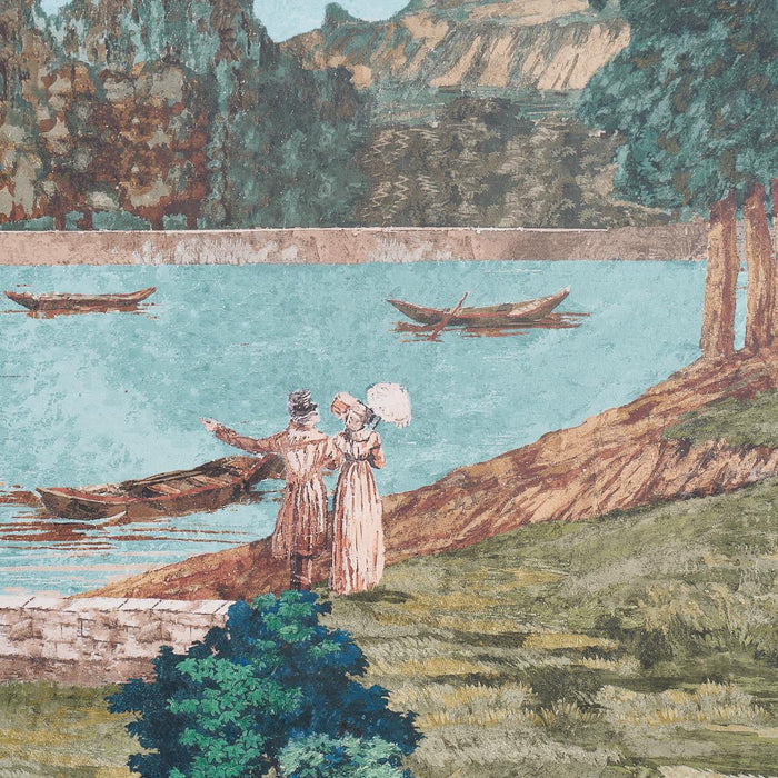 Schumacher Promenade 4 Panel Set Document Wallpaper 5018120