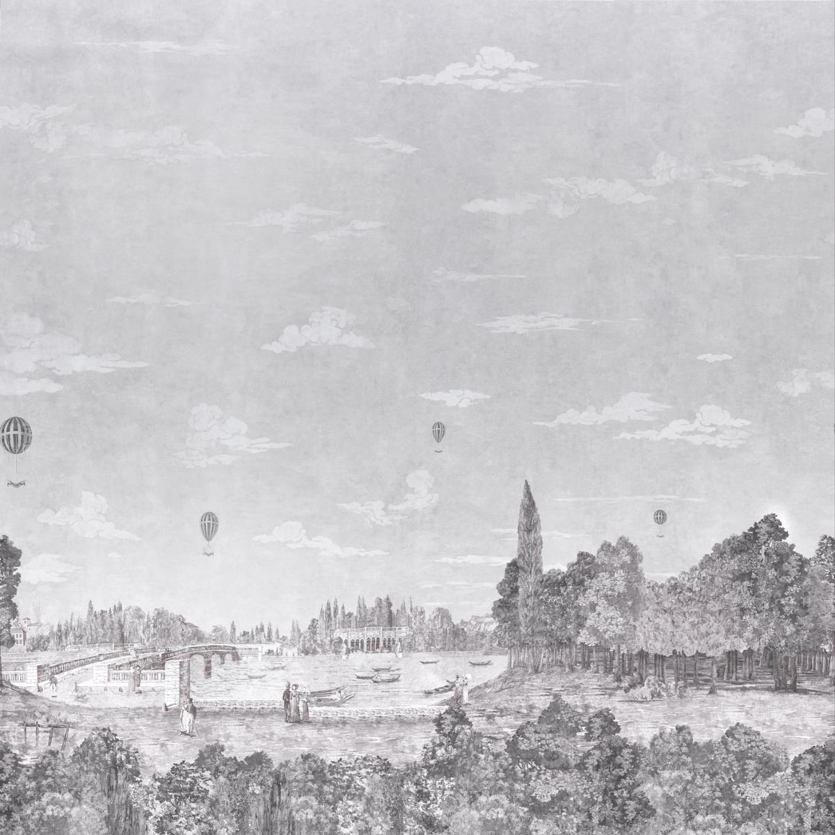 Schumacher Promenade 4 Panel Set  Wallpaper Sample 5018121