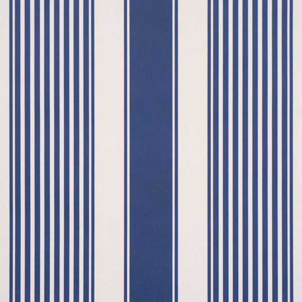 Schumacher Summerville Stripe Indigo Wallpaper Sample 5018141