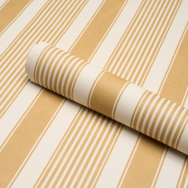 Schumacher Summerville Stripe Ochre Wallpaper 5018143