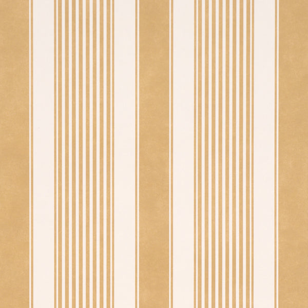 Schumacher Summerville Stripe Ochre Wallpaper 5018143