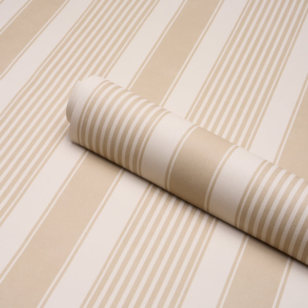 Schumacher Summerville Stripe Birch Wallpaper 5018145
