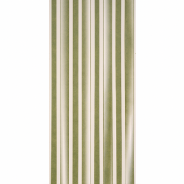 Schumacher Summerville Stripe Moss Wallpaper Sample 5018147