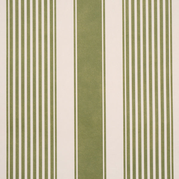 Schumacher Summerville Stripe Moss Wallpaper Sample 5018147