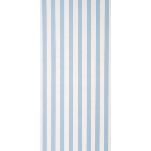 Schumacher Louise Stripe Blue Wallpaper Sample 5018150